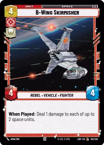 B-Wing Skirmisher (183/264), A Lawless Time — Star Wars card price