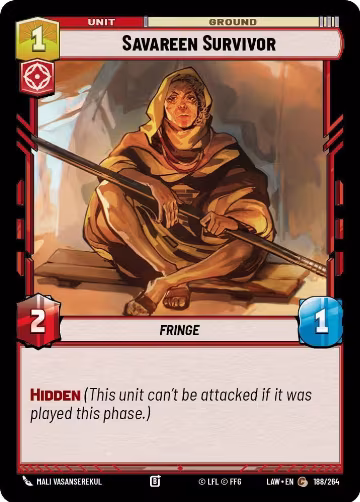 Savareen Survivor (188/264), A Lawless Time — Star Wars card price