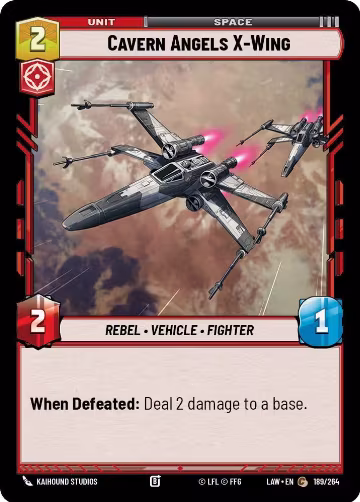 Cavern Angels X-Wing (189/264), A Lawless Time — Star Wars card price