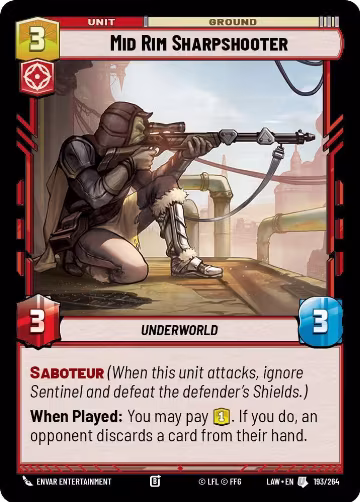 Mid Rim Sharpshooter (193/264), A Lawless Time — Star Wars card price
