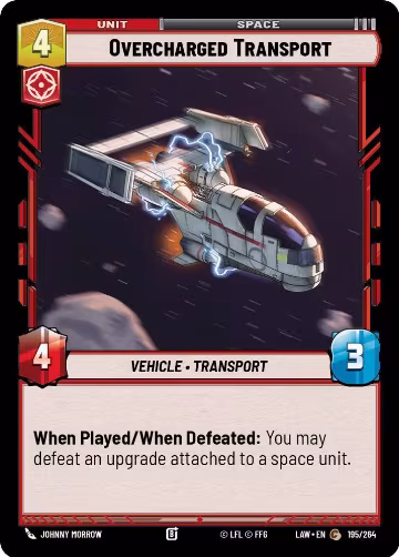 Overcharged Transport (195/264), A Lawless Time — Star Wars card price