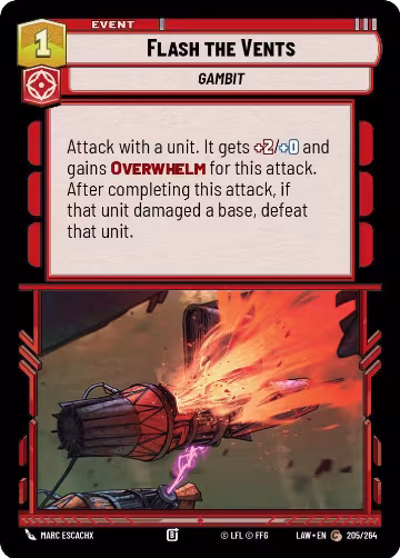 Flash the Vents (205/264), A Lawless Time — Star Wars card price