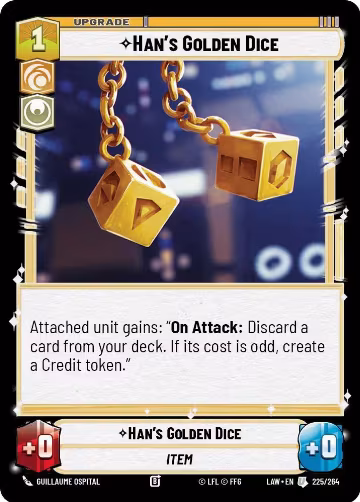 Han's Golden Dice (225/264), A Lawless Time — Star Wars card price