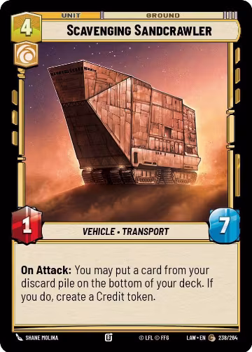 Scavenging Sandcrawler (238/264), A Lawless Time — Star Wars card price