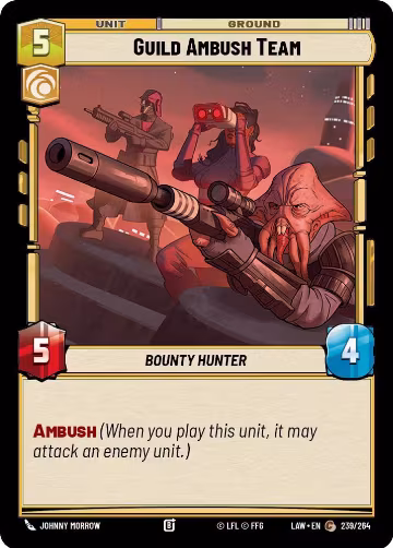 Guild Ambush Team (239/264), A Lawless Time — Star Wars card price