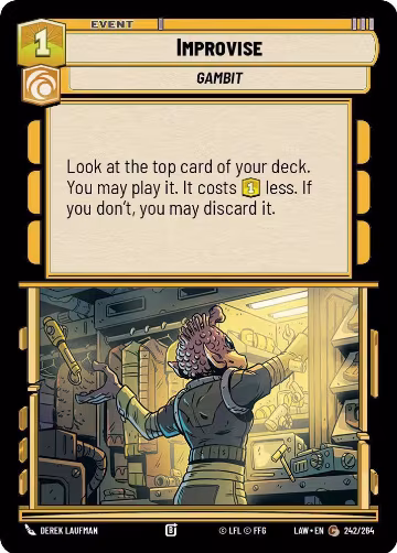 Improvise (242/264), A Lawless Time — Star Wars card price
