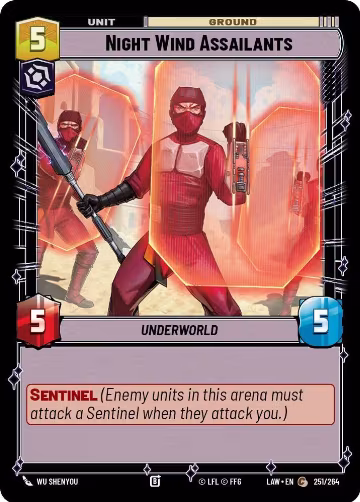 Night Wind Assailants (251/264), A Lawless Time — Star Wars card price