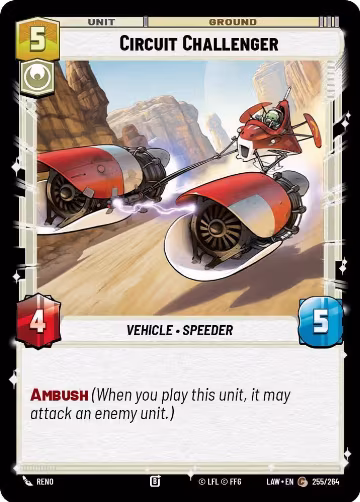 Circuit Challenger (255/264), A Lawless Time — Star Wars card price