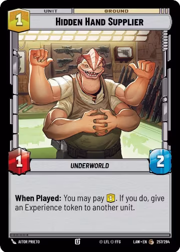 Hidden Hand Supplier (257/264), A Lawless Time — Star Wars card price