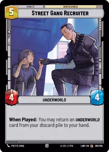 Street Gang Recruiter (261/264), A Lawless Time — Star Wars card price