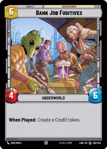 Bank Job Fugitives (262/264), A Lawless Time — Star Wars card price