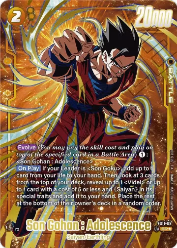 Son Gohan : Adolescence - FS11-09 (Gold) (FS11-09), Starter Deck EX: The Phase of Evolution — DB Fusion card price