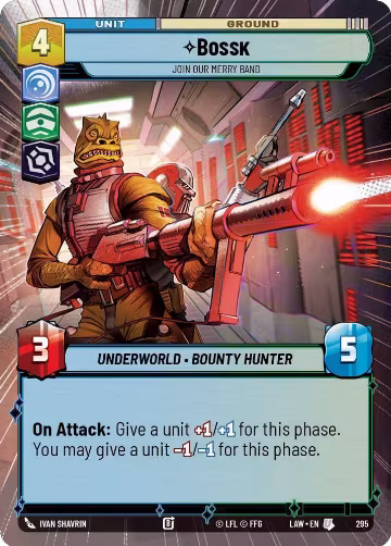Bossk - Join Our Merry Band (Hyperspace) (295), A Lawless Time — Star Wars card price