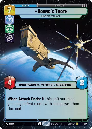 Hound's Tooth - Hunters' Approach (Hyperspace) (297), A Lawless Time — Star Wars card price