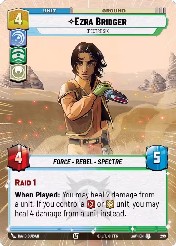 Ezra Bridger - Spectre Six (Hyperspace) (299), A Lawless Time — Star Wars card price