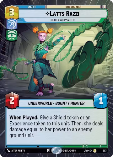 Latts Razzi - Deadly Whipmaster (Hyperspace) (303), A Lawless Time — Star Wars card price