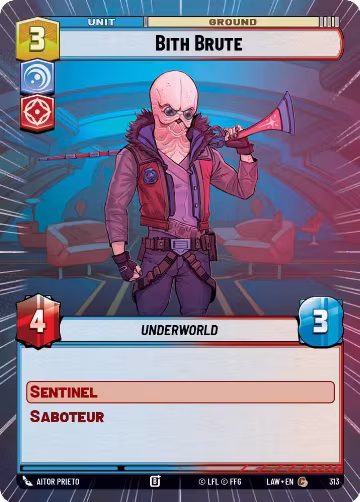Bith Brute (Hyperspace) (313), A Lawless Time — Star Wars card price