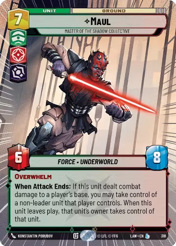 Maul - Master of the Shadow Collective (Hyperspace) (318), A Lawless Time — Star Wars card price
