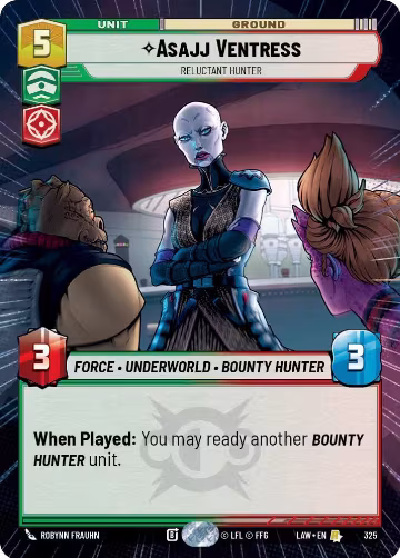 Asajj Ventress - Reluctant Hunter (Hyperspace) (325), A Lawless Time — Star Wars card price