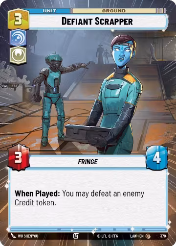 Defiant Scrapper (Hyperspace) (370), A Lawless Time — Star Wars card price