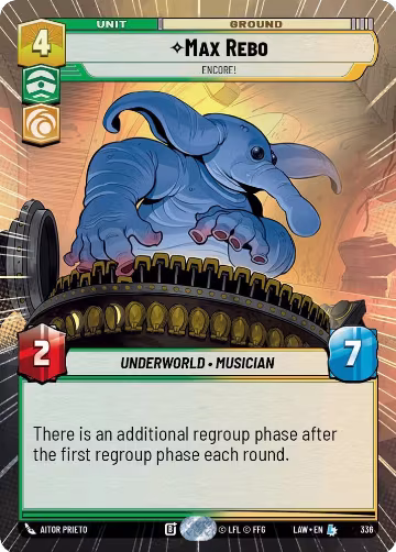 Max Rebo - Encore! (Hyperspace) (336), A Lawless Time — Star Wars card price