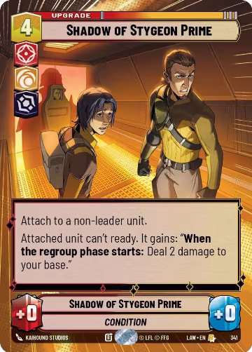 Shadow of Stygeon Prime (Hyperspace) (341), A Lawless Time — Star Wars card price
