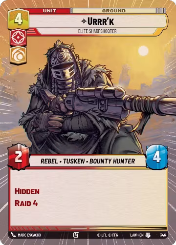 Urrr'k - Elite Sharpshooter (Hyperspace) (346), A Lawless Time — Star Wars card price