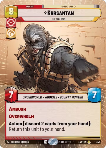 Krrsantan - Hit and Run (Hyperspace) (348), A Lawless Time — Star Wars card price