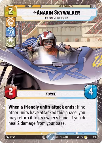 Anakin Skywalker - Prescient Podracer (Hyperspace) (352), A Lawless Time — Star Wars card price