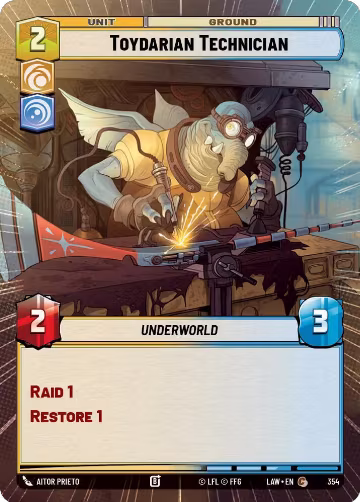 Toydarian Technician (Hyperspace) (354), A Lawless Time — Star Wars card price
