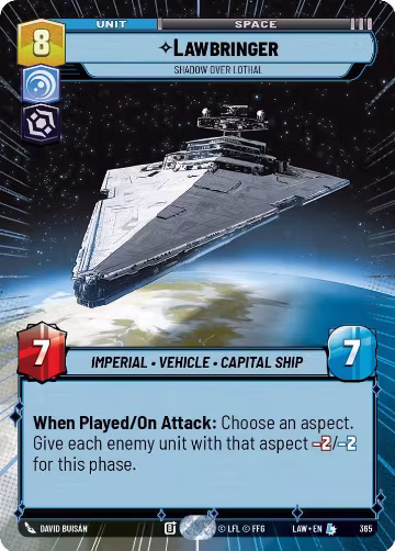 Lawbringer - Shadow Over Lothal (Hyperspace) (365), A Lawless Time — Star Wars card price