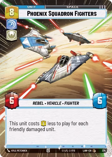 Phoenix Squadron Fighters (Hyperspace) (374), A Lawless Time — Star Wars card price