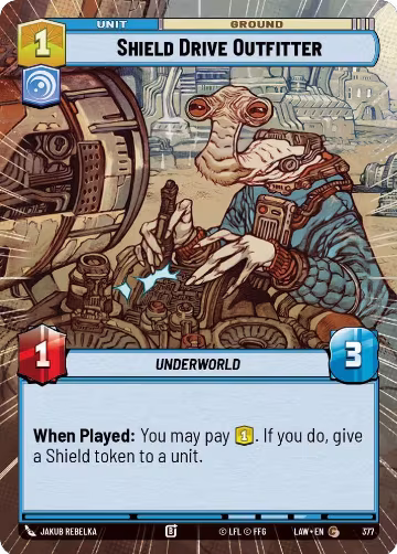 Shield Drive Outfitter (Hyperspace) (377), A Lawless Time — Star Wars card price