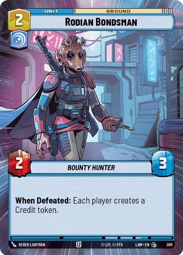 Rodian Bondsman (Hyperspace) (380), A Lawless Time — Star Wars card price