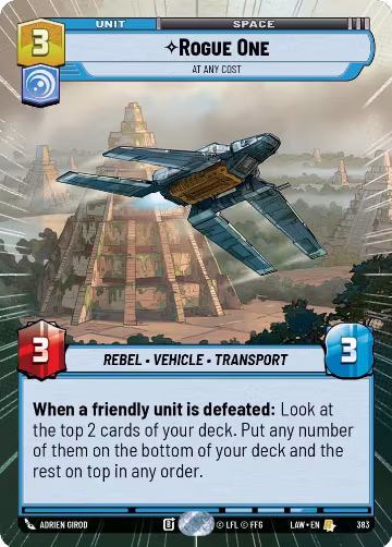 Rogue One - At Any Cost (Hyperspace) (383), A Lawless Time — Star Wars card price