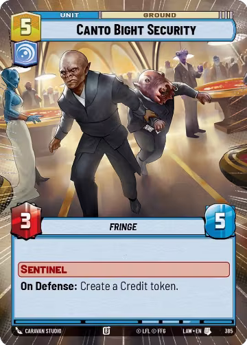 Canto Bight Security (Hyperspace) (385), A Lawless Time — Star Wars card price