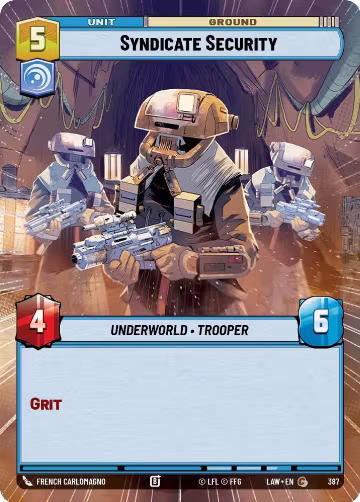 Syndicate Security (Hyperspace) (387), A Lawless Time — Star Wars card price