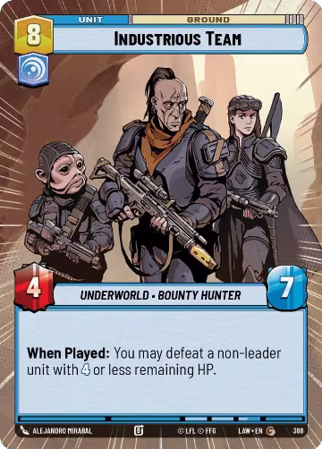 Industrious Team (Hyperspace) (388), A Lawless Time — Star Wars card price