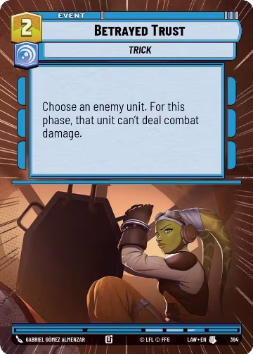 Betrayed Trust (Hyperspace) (394), A Lawless Time — Star Wars card price