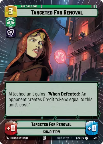 Targeted for Removal (Hyperspace) (405), A Lawless Time — Star Wars card price