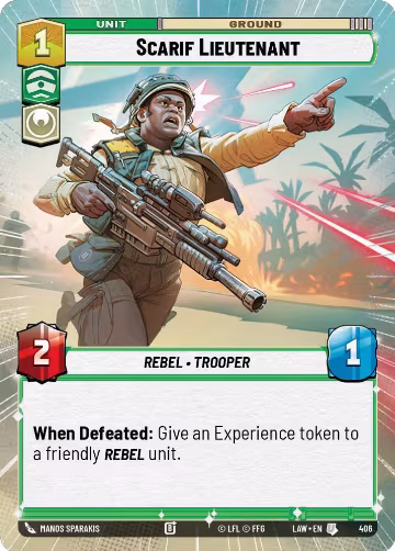 Scarif Lieutenant (Hyperspace) (406), A Lawless Time — Star Wars card price