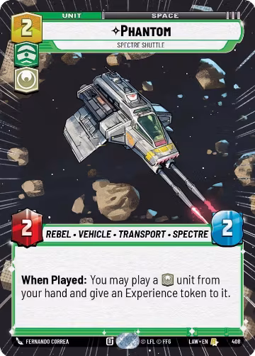 Phantom - Spectre Shuttle (Hyperspace) (408), A Lawless Time — Star Wars card price