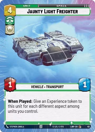 Jaunty Light Frieghter (Hyperspace) (411), A Lawless Time — Star Wars card price