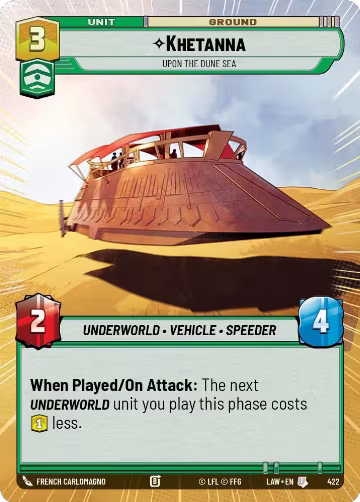 Khetanna - Upon the Dune Sea (Hyperspace) (422), A Lawless Time — Star Wars card price