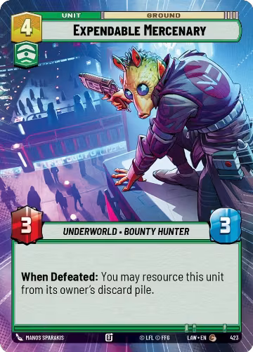 Expendable Mercenary (Hyperspace) (423), A Lawless Time — Star Wars card price