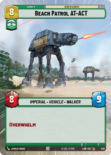 Beach Patrol AT-ACT (Hyperspace) (426), A Lawless Time — Star Wars card price