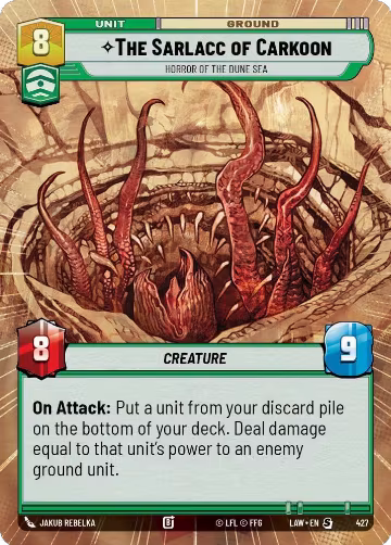 The Sarlacc of Carkoon - Horror of the Dune Sea (Hyperspace) (427), A Lawless Time — Star Wars card price