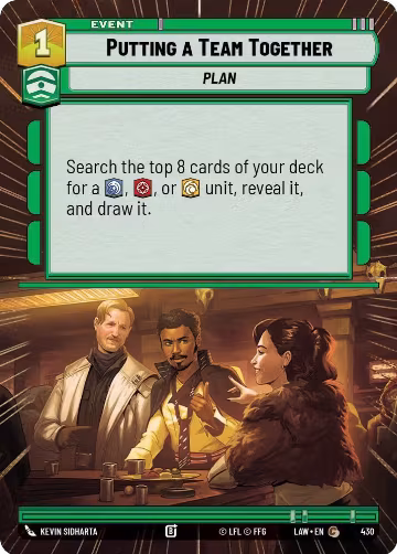 Putting a Team Together (Hyperspace) (430), A Lawless Time — Star Wars card price