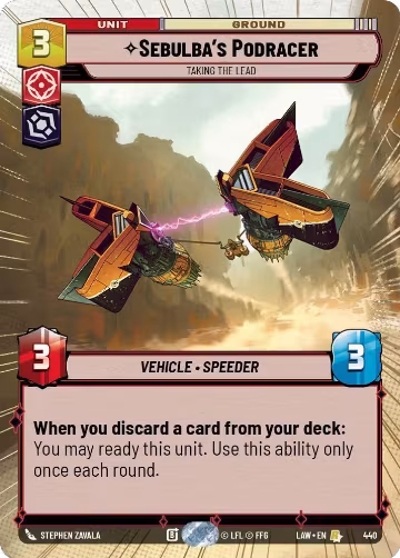 Sebulba's Podracer - Taking the Lead (Hyperspace) (440), A Lawless Time — Star Wars card price