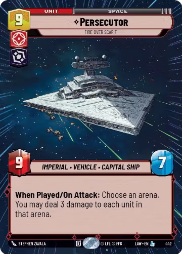 Persecutor - Fire Over Scarif (Hyperspace) (442), A Lawless Time — Star Wars card price